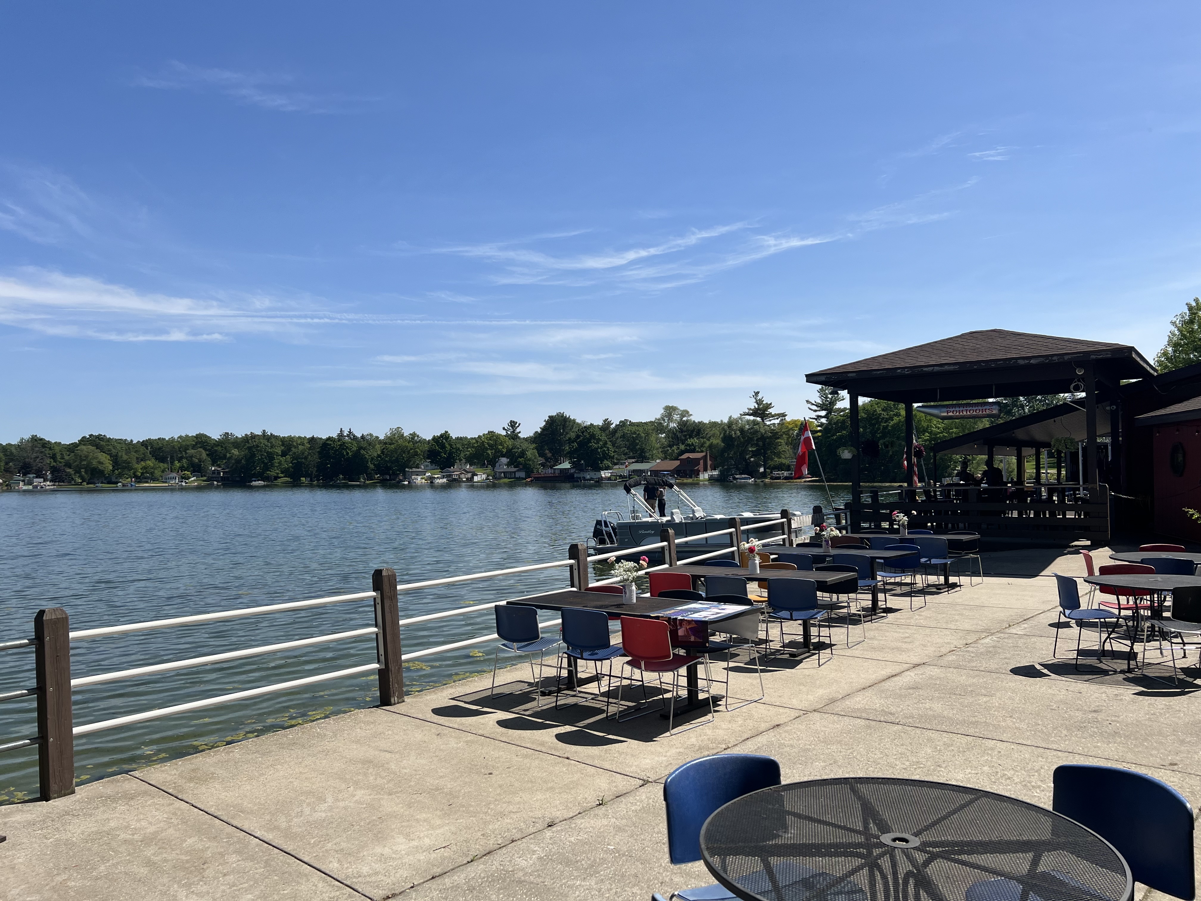 Enjoy a great outdoor view from our private deck included with our event room rental!